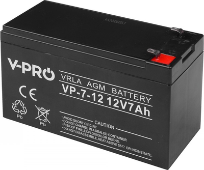 Акумуляторна батарея Volt Polska AGM VPRO 12V 7 Ah (6AKUAGM007)