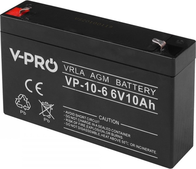 Акумуляторна батарея Volt Polska AGM VPRO 6V 10 Ah (6AKAAGM610)