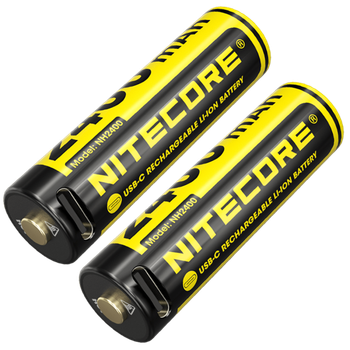 Комплект литий-ионных аккумуляторов AA Nitecore NH2400 1,5V (2400 mAh, USB Type-C), 2 шт.
