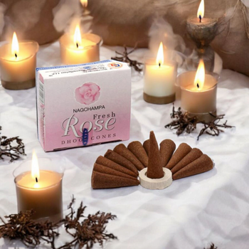 Fresh Rose dhoop cones (Троянда) конусні пахощі 1 упаковка 03790