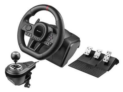 Игровой комплект Tracer SimRacer 6в1: руль с педалями и коробкой передач Для PS4 PS3 PC Xbox One Xbox 360 Симулятор вождения углом поворота 270° Черный