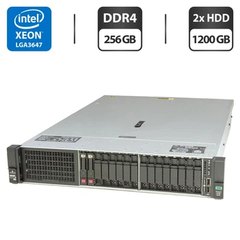 Сервер HP ProLiant DL380 Gen10 (8x 2.5 SFF, 8x 2.5 U2 NVMe) 2U Rack / 2x Intel Xeon Gold 6138 (20 (40) ядра по 2.0 - 3.7 GHz) / 256 GB DDR4 / 2x 1200 GB HDD (SAS) / RAID HP Smart Array P408 / 2x 500W б/у