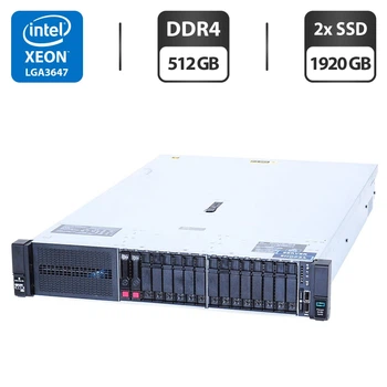 Сервер HP ProLiant DL380 Gen10 (8x 2.5 SFF, 8x 2.5 U2 NVMe) 2U Rack / 2x Intel Xeon Gold 6138 (20 (40) ядра по 2.0 - 3.7 GHz) / 512 GB DDR4 / 2x 1920 GB SSD U.2 NVMe (SAS) / RAID HP Smart Array P408 / 2x 500W б/у
