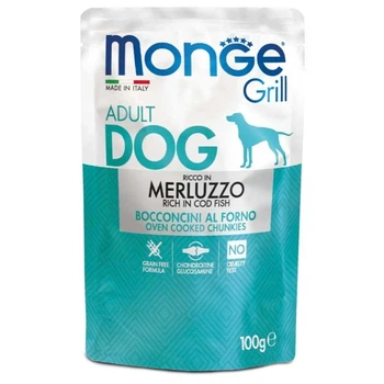 Влажный корм для собак Monge Dog Wet Grill треска 0.1 кг (000025683)