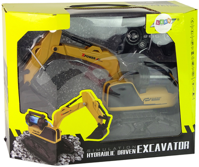 Koparka gąsienicowa zdalnie sterowana Lean Toys Żółta (15157) (5905515355414)
