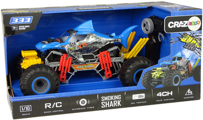 Auto zdalnie sterowane Lean Toys Shark 15 km/h Niebieskie (7735) (5903802453256)
