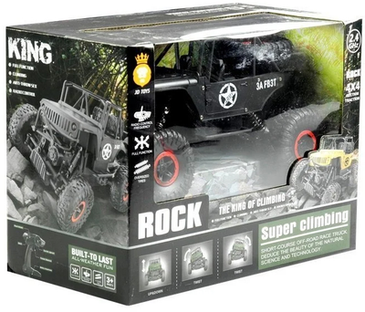 Auto zdalnie sterowane Lean Toys Jeep 1:18 Czarne (4395) (5907625582353)