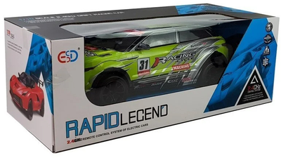 Auto zdalnie sterowane Lean Toys Rajdowy 1:10 Zielone (5113) (5907625589611)