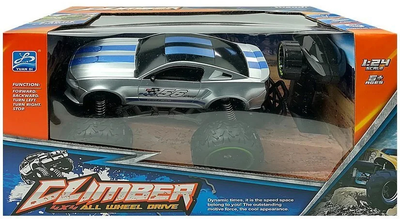Auto zdalnie sterowane Lean Toys z wysokimi kołami 6.5 km/h Srebrne (6662) (5904665996577)