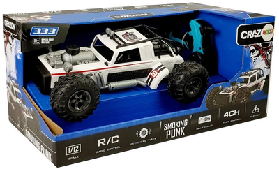 Auto terenowe zdalnie sterowane Lean Toys Buggy z parą wodną 1:12 2.4G 20 km/h Białe (7733) (5903802453232)