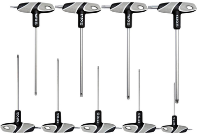 Klucze sześciopromienne TORX TR z otworem YATO typu T T10-T50 dwustronne 9 szt. (YT-05615)