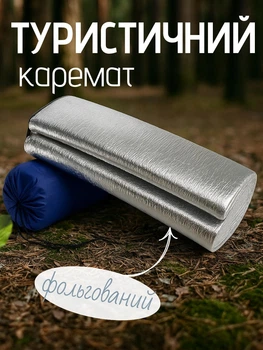 Каремат термо килимок туристичний для кемпінгу SJ-0029-1 фольгована підкладка в намет для рибалки для пікніка 195х143 см