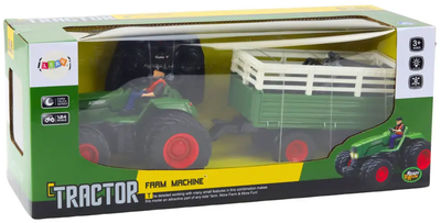 Traktor rolniczy zdalnie sterowany Lean Toy z przyczepą i widłami (21207) (5905991037026)