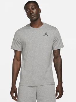 Koszulka męska bawełniana Nike M J Jumpman Emb SS Crew DC7485-091 M Szara (195238739256)