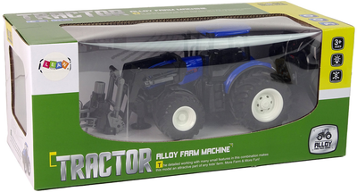 Traktor zdalnie sterowany Lean Toys z chwytnikiem Niebieski (13348) (5905323215504)