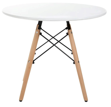 Stolik kawowy HOMLA TAVOLO naturalny z białym blatem 60 × 48 cm (5904183869742)