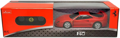Auto zdalnie sterowane Rastar Ferrari F40 Czerwone (20608) (5905991028949)