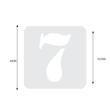 Трафарет цифри 7