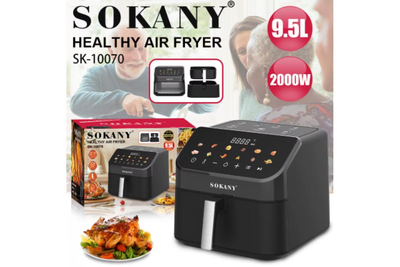 Сенсорна фритюрниця Sokany SK-10058, чорна, 14 л, 2000 Вт