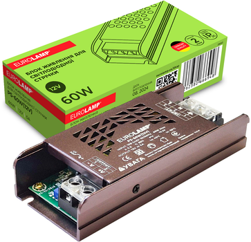 Блок живлення EUROLAMP для світлодіодної стрічки 60W 12V 5A