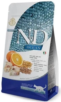 Низькозерновий сухий корм для котів із тріскою та апельсином Farmina N&D Low Grain Cat Ocean 0,3 кг