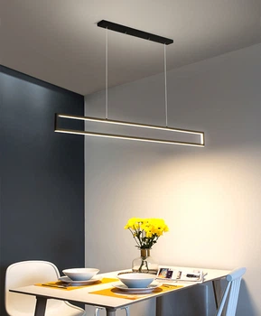 Люстра підвісна Simple Line (Medium) Чорний LED (SDLC-00055)