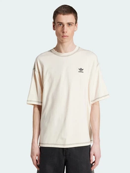 Футболка хлопковая длинная мужская Adidas Originals Trefoil Essentials JW0970 S Белая (4068807541825)