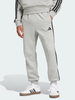 Спортивные штаны утепленные мужские Adidas Essentials 3-Stripes Fleece JE6318 S Серые (4067902776347)