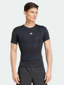 Футболка спортивна довга чоловіча Adidas Techfit Compression Training JE6698 XL Чорна (4067893376328)