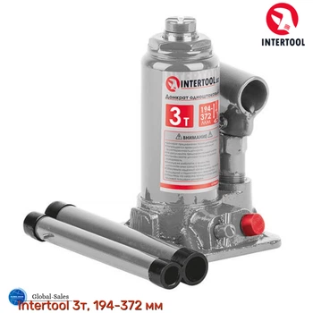 Домкрат гидравлический Intertool 3 т х 350 мм одноштоковый (в кейсе) (GT0052)