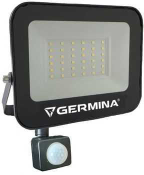 Naświetlacz LED Germina GW-0102 z czujnikiem ruchu 30 W 3000 lm 6400 K Hera