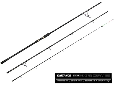 Вудилище фідер. Feeder Concept DISTANCE BLACK EXTRA HEAVY 150 150/3.60 (1х3oz;1x4oz;1x5oz) (200560) FCDIBH150-360