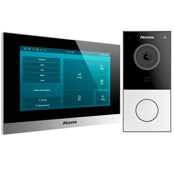 Комплект видеодомофона Akuvox C313 и панели вызова E12W (частный дом, квартира)