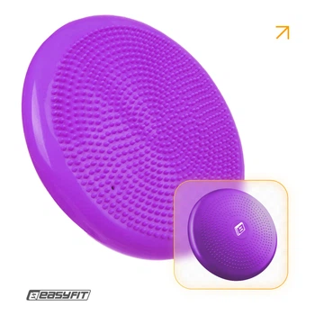 Балансувальна масажна подушка EasyFit фіолетова (сенсомоторний масажний балансувальний диск для балансу та масажу)