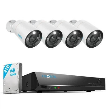 Набор для видеонаблюдения - комплект 4 камеры Reolink 12MP 8CH Smart Surveillance System RLK8-1200B4-A