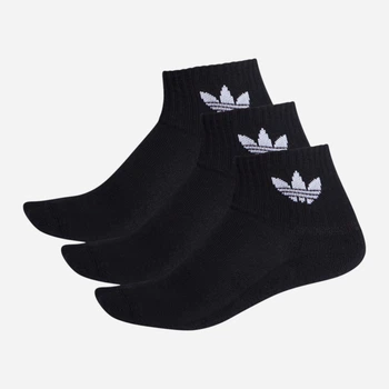 Набір жіночих шкарпеток коротких бавовняних Adidas Mid Crew Socks 3 Pairs FM0643 37-39 3 пари Чорний/Білий (4062054927333)