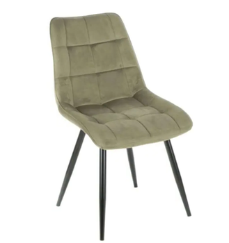 Стул мягкий со спинкой Velka Chic Bluvel 13 Velvet VBl13 капучино