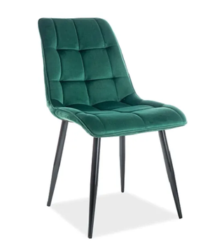 Стул мягкий со спинкой Velka Chic Bluvel 19 Velvet VBl19 зеленый