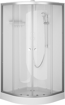 Душова кабіна AM.PM X-Joy W94C-401-100MT 100x100 см матовий хром/прозоре скло з піддоном