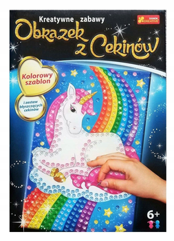 Zestaw kreatywny Ranok-Creative Cekinowy obrazek Jednorożec (4823076143916)