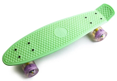 Пластиковый скейтборд MINT со светящимися колесами
