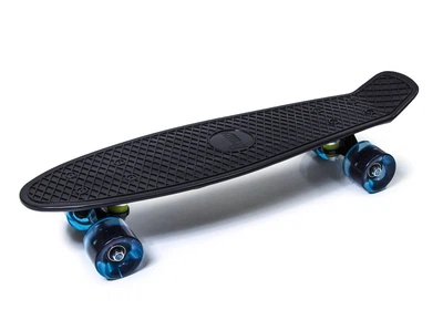 Пенни борд Black Penny Board. Черный цвет. Колеса светятся