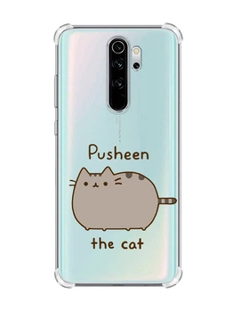 Чехол с утолщёнными углами на Xiaomi Redmi Note 8 Pro Пушин котик (принт 412)