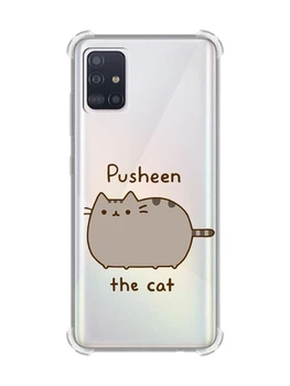 Чехол с утолщёнными углами на Samsung Galaxy A71/A715 Пушин котик (принт 412)