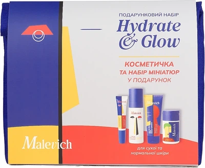 Набор для сухой и нормальной кожи, 5 продуктов - Malevich Hydrate & Glow (1499671-38252896)