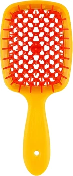 Гребінець для волосся 17.5 x 7,3 см, жовтий із помаранчевим - Janeke Superbrush Small Fluo Yellow Orange (1182333-29220905)