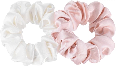 Набор резинок из натурального шелка "Midi" - MAKEUP Scrunchie Set Milk Powder (934923-27884018)