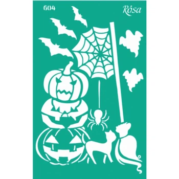 Трафарет багаторазовий самоклеючий №604 Halloween ROSA TALENT (4823098521747)