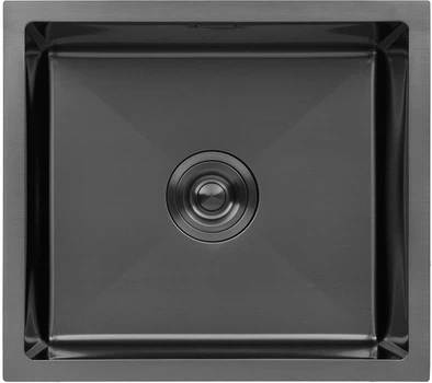 Кухонна мийка Kroner KRP Schwarze - 4843HM PVD (3.0/1.0 мм) + сушарка для посуду