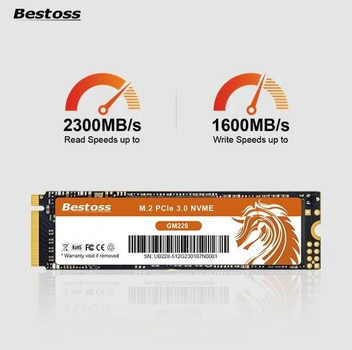 SSD диск Bestoss M.2 NVMe 2280 PCIe 3.0x4 1ТБ для ноутбуков и компьютеров (SSD 1Tb Bestoss GM228 M.2 NVMe 2280 PCIe 3.0x4)
